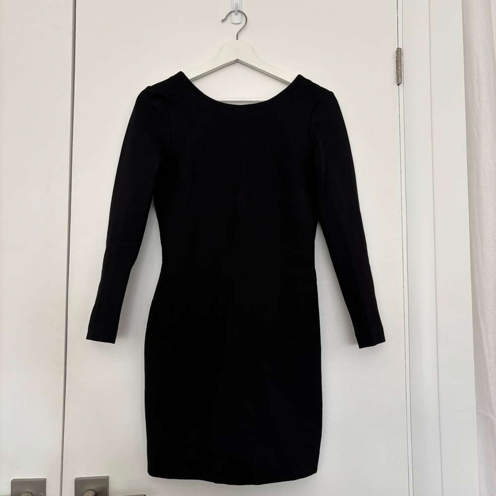 Banana Republic Elegant Black Dress in Front, Low Cut V in the Back